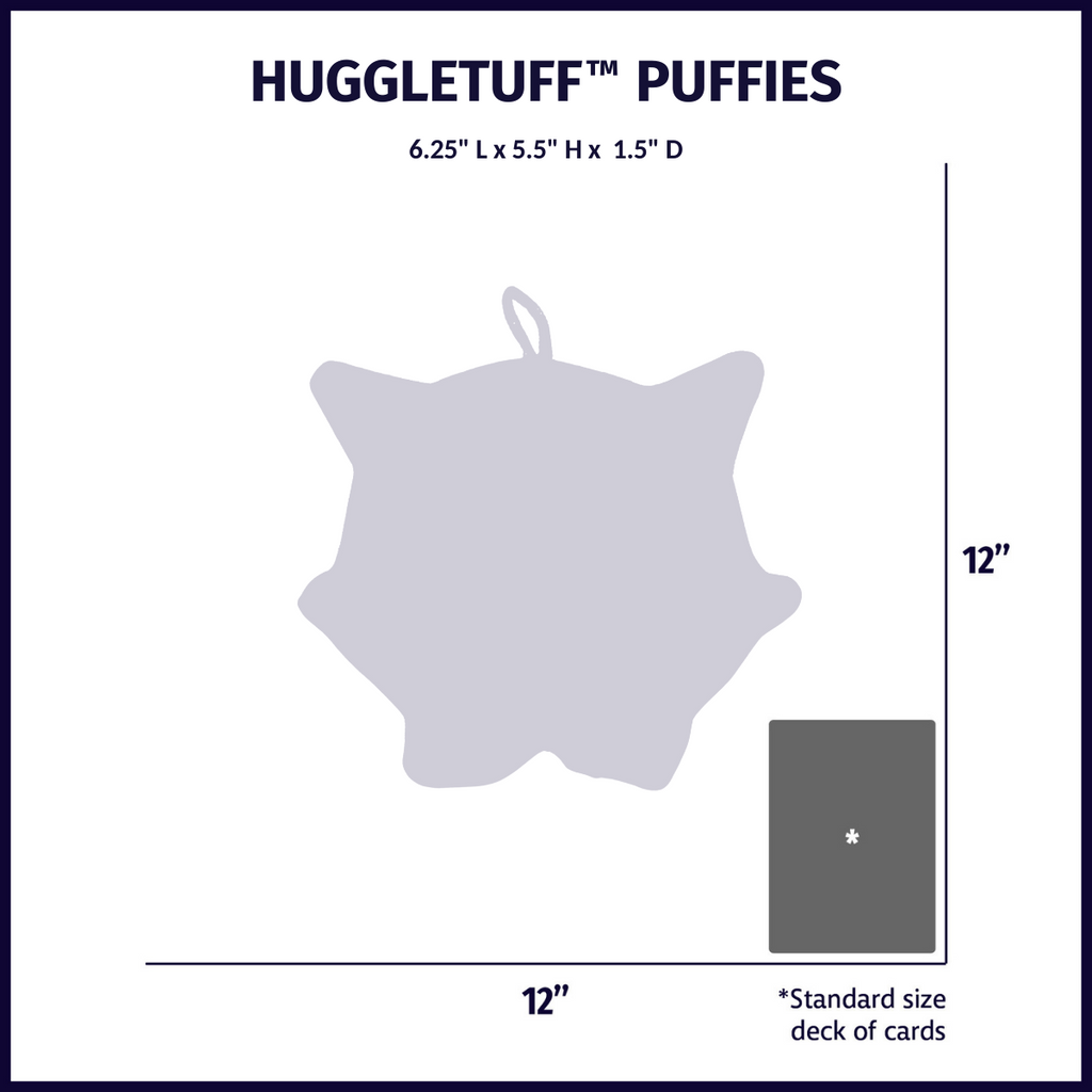 HuggleTuff™ Puffies Woodland Friends Plush Dog Toys, 3 Pack