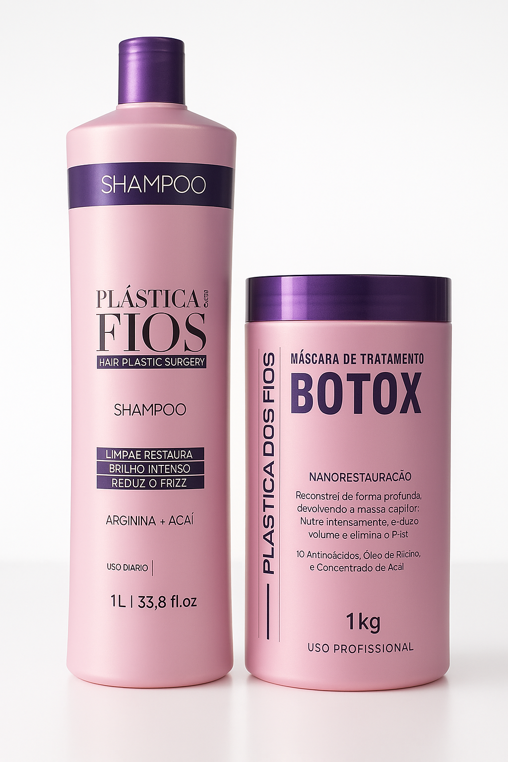 Cadiveu Plastica Dos Fios Hydrating Kit Shampoo & Hair Btox Mask 34oz 1000ml