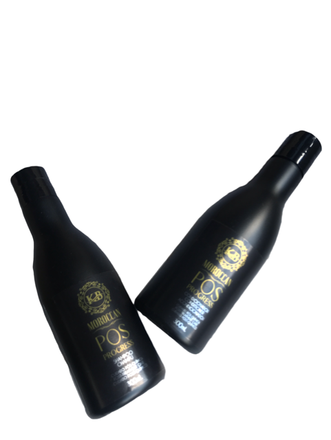 KB Moroccan Pos Progress Kit Nourishing Shampoo & Conditioner for Damaged Hair 300ml 10.1floz