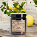 6 oz Botanical Candle in Amber Glass Jar - Pink Lemon