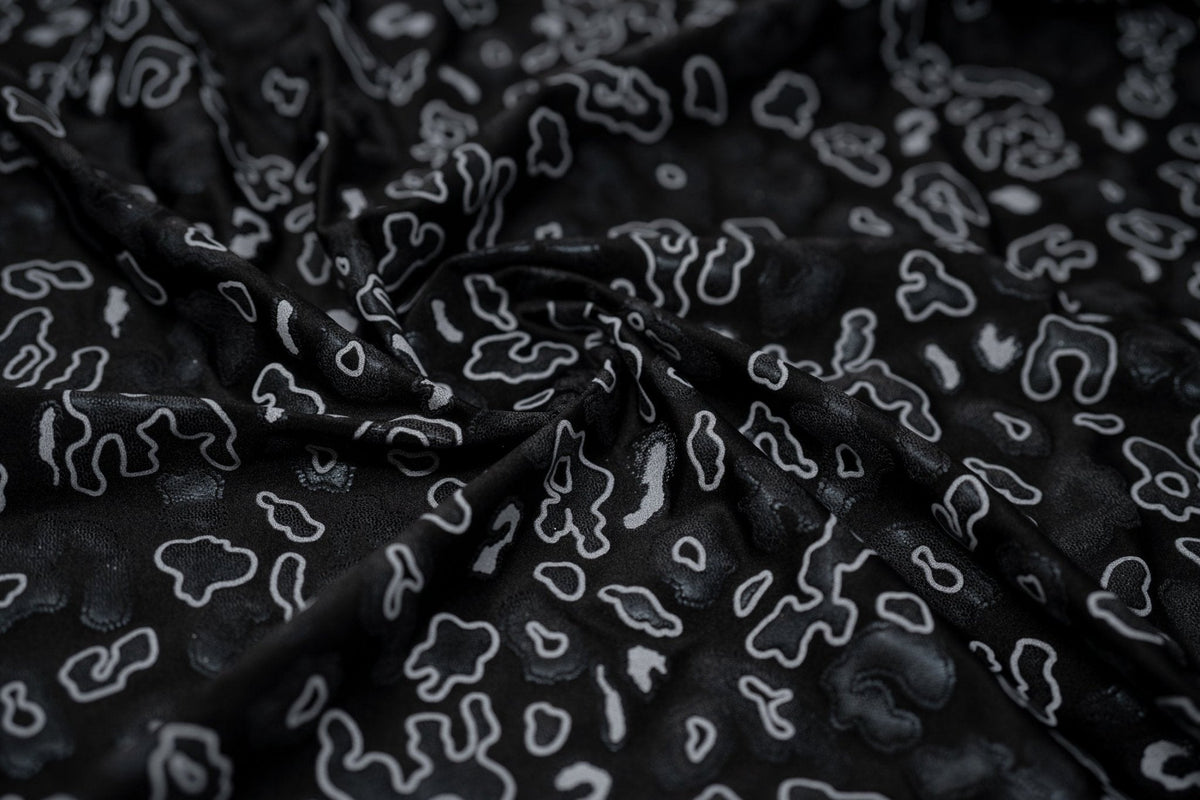 Leo Party Foil Printed Spandex Fabric | Blue Moon Fabrics
