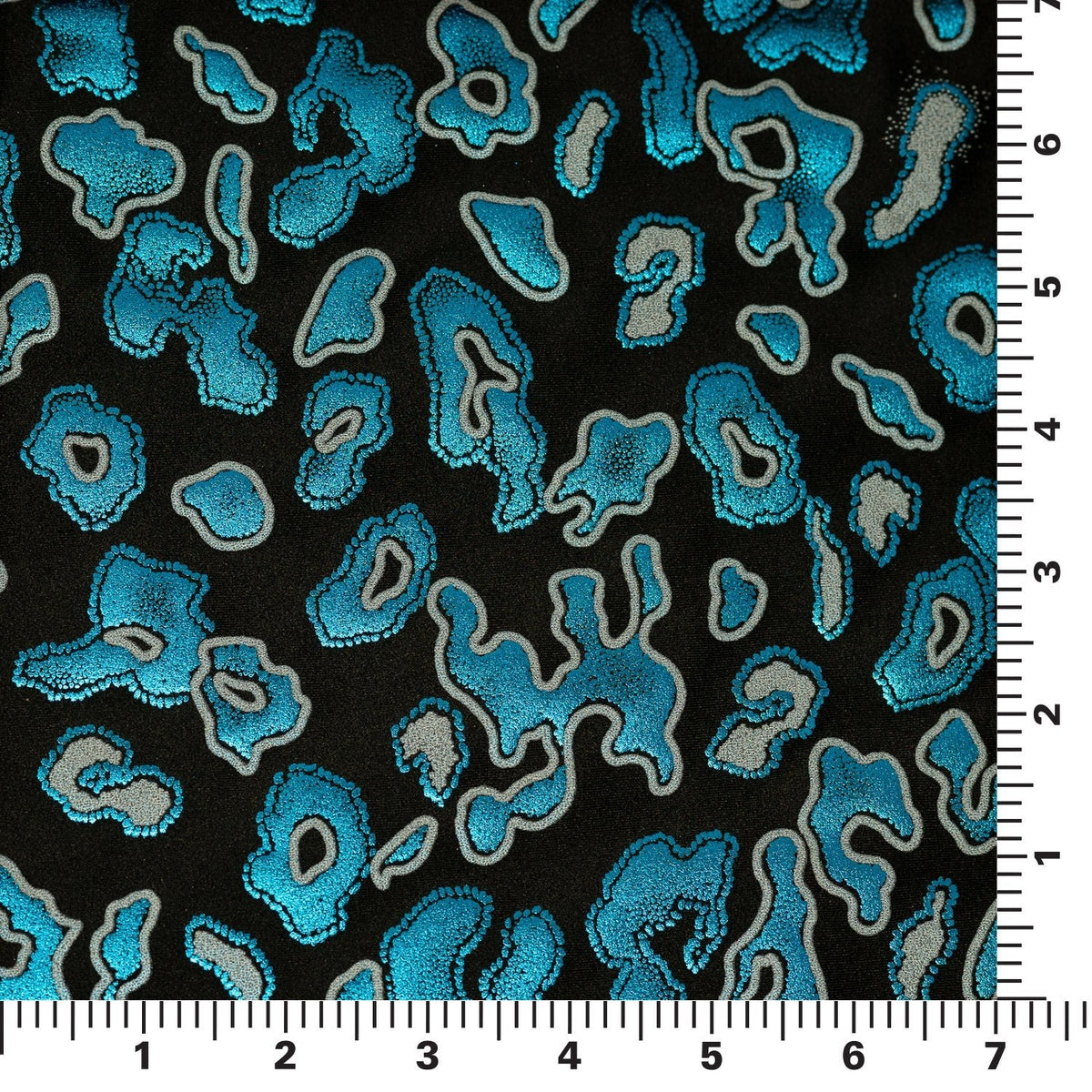 Leo Party Foil Printed Spandex Fabric | Blue Moon Fabrics