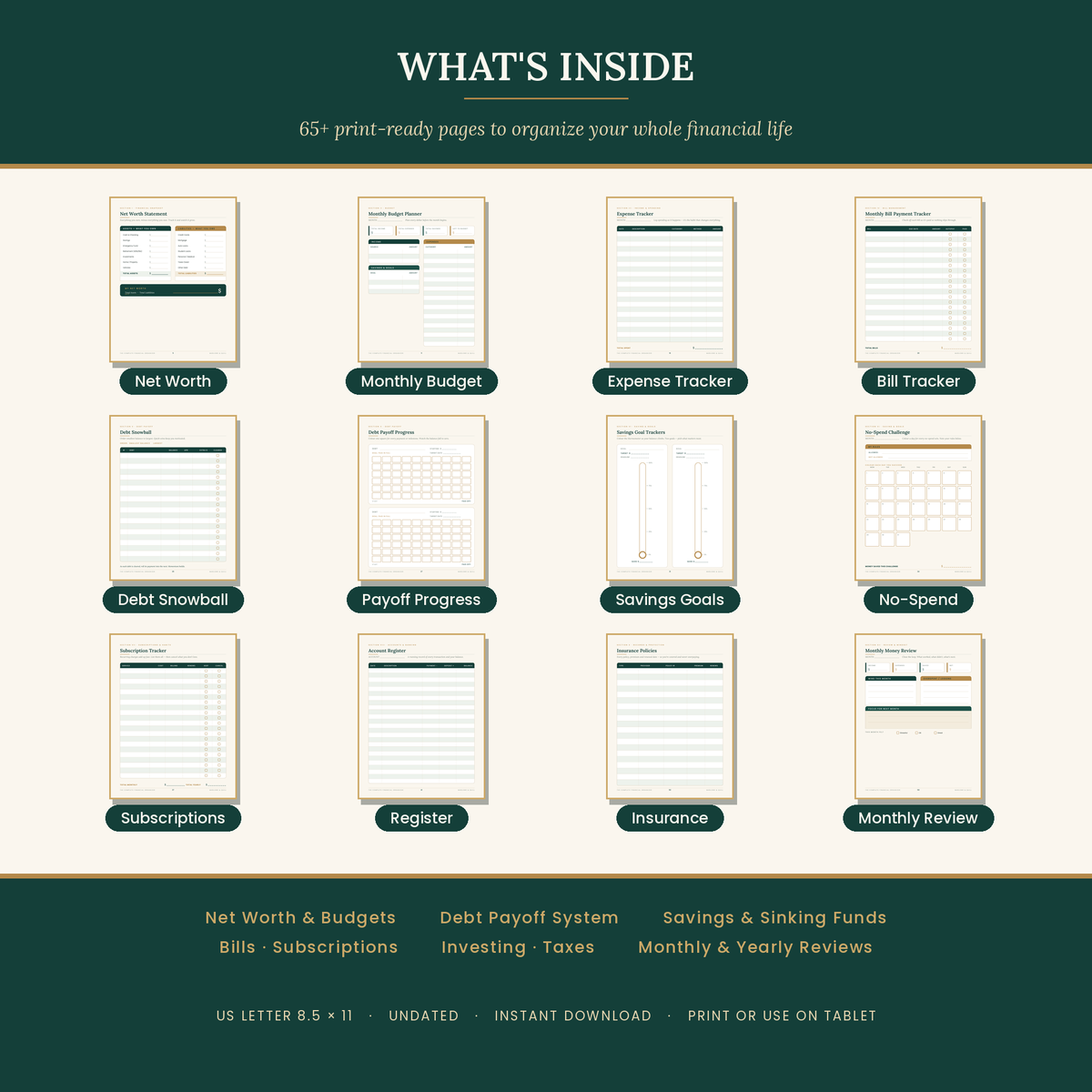 THE COMPLETE Financial Organizer (Printable)