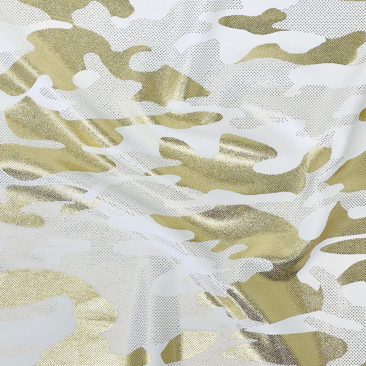 Nugi Foil Printed Spandex Fabric | Blue Moon Fabrics