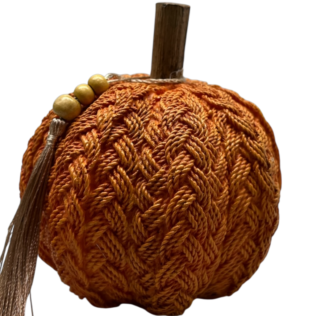 Burnt Orange Braided Harvest Pumpkin