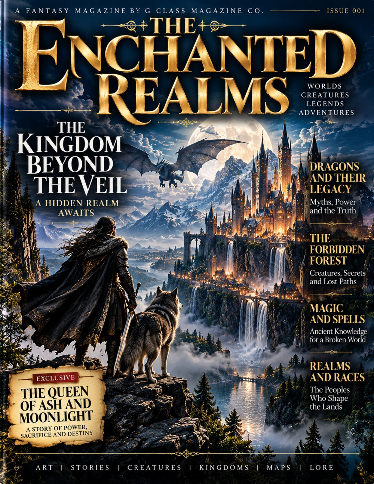 The Enchanted Realms – Issue 001 | The Kingdom Beyond the Veil | Fantasy Digital Magazine PDF