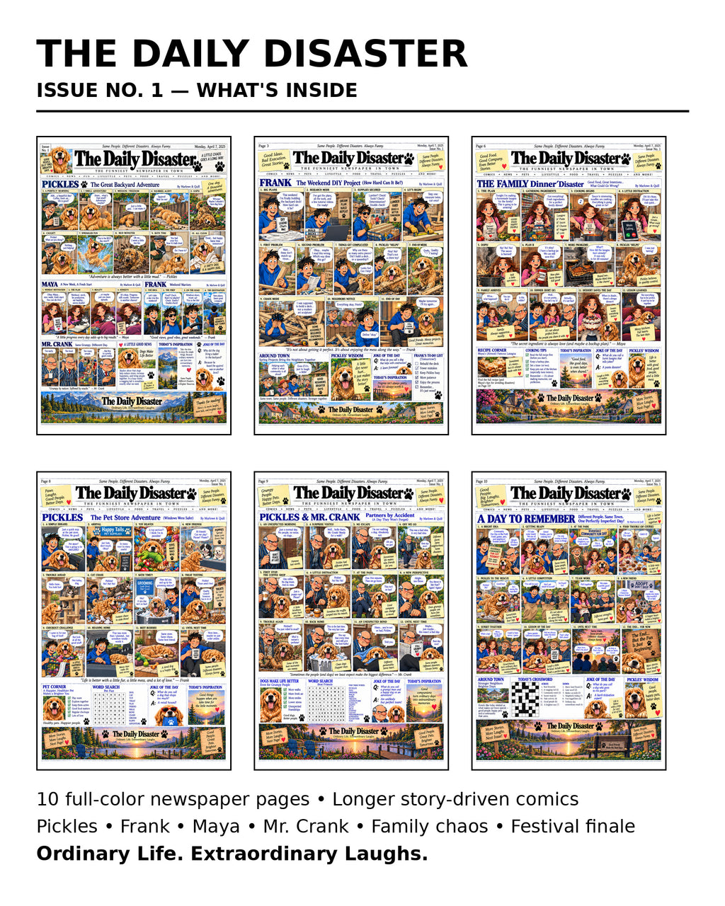 The Daily Disaster — Issue No. 1 | Funny Digital Comic Newspaper