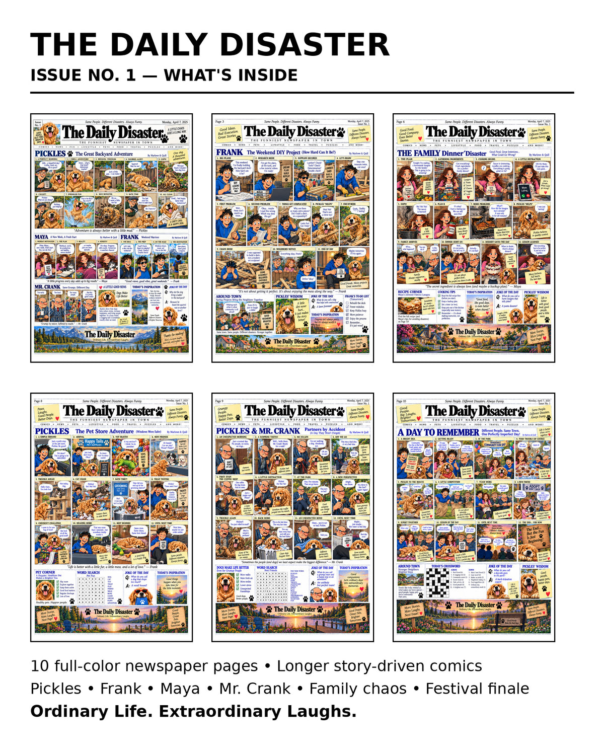 The Daily Disaster — Issue No. 1 | Funny Digital Comic Newspaper