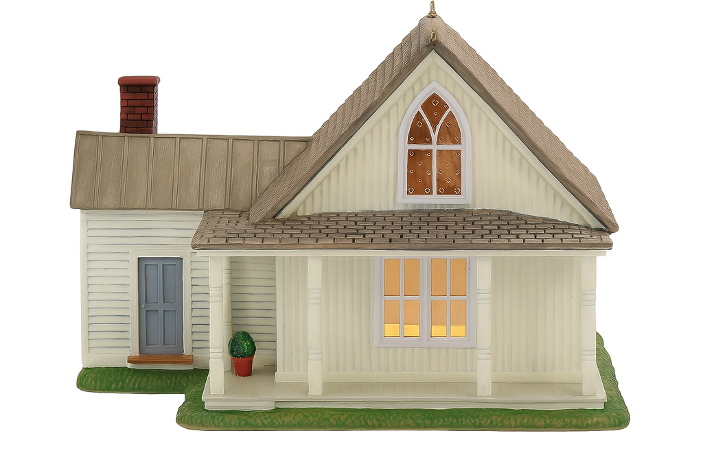 New England Village American Gothic Farmhouse
