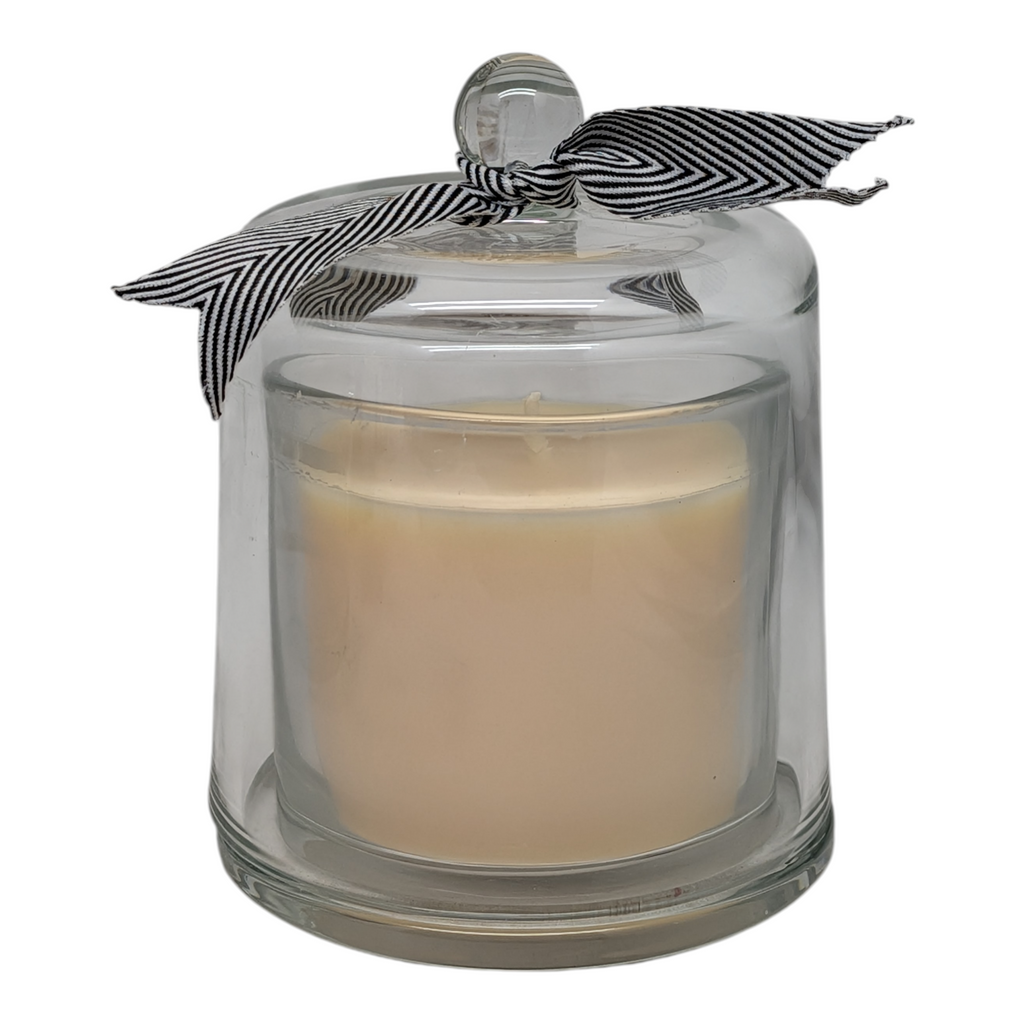 Scented Candle in a Glass Cloche - Gilded Woods and Tobacco