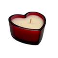 Heart Shaped Fresh Linen Scented Jar Candle  - Red