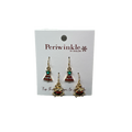 Crystal Trees and Bells Earrings