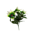 13-Inch Faux Green Holly Bush
