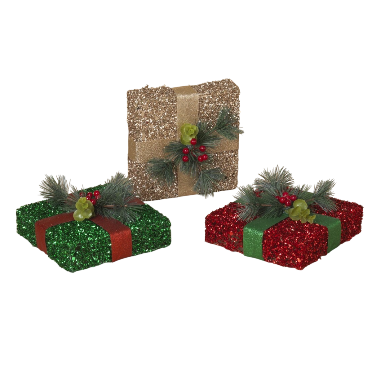 Glittering Holiday Gift Decoration -
