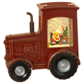 Lighted Spinning Tractor Waterglobe - Santa