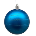 4.75" (120mm) Commercial Shatterproof Ball Ornament - Aloha With Aqua Tangles