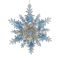 Icy Blue Gem Snowflake Ornament