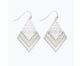 Hinged Silver Filigree Earrings – Matte and  Shiny Finish