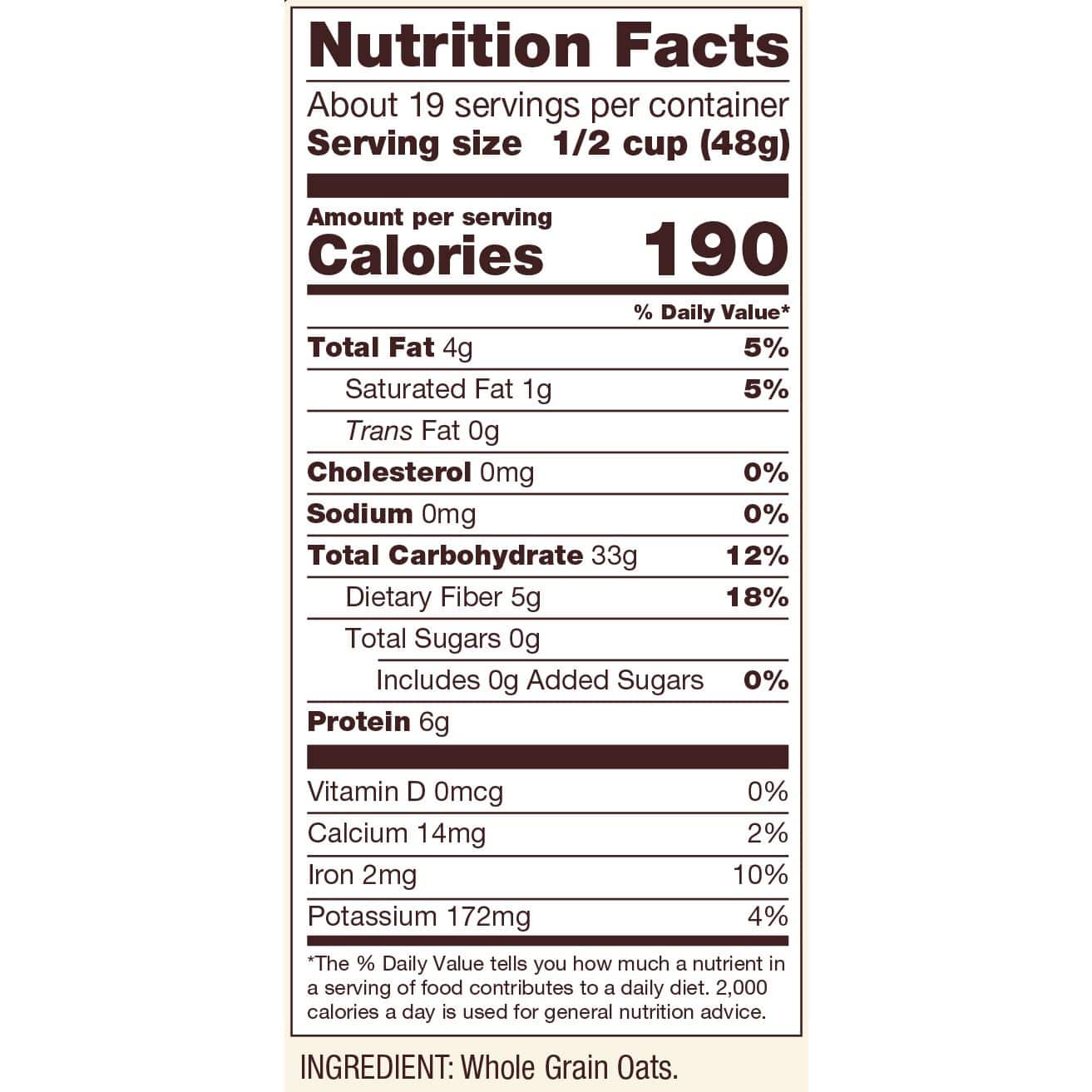 Oats, Regular Rolled, Gluten-Free, Organic, Bob's Red Mill