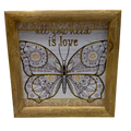 All You Need Is Love - Butterfly Wall Plaque