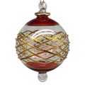 Crossed Lattice Stipple Ball - Red