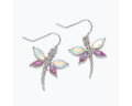 Crystal Dragonfly Earrings – Soft Fuchsia