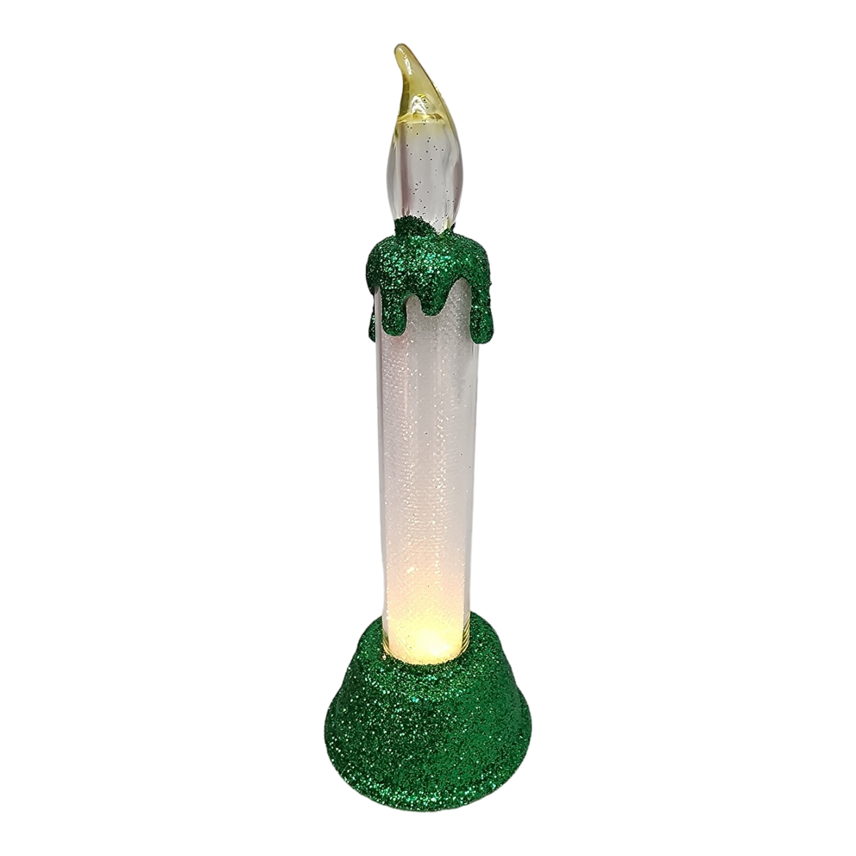 Light-Up LED Glittered 6 Inch Candle -