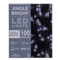 Jingle Bright 100 LED Light Set - Cool White - Green Wire