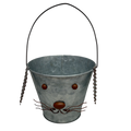Galvanized Metal Bunny Design Bucket with Ears - Small