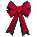 Red and Green Layered Grand Holiday Velour Bow