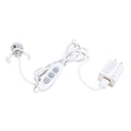 White USB Cord & Power Adapter with White LED Bulb
