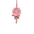 Candycane Treats Hanging Ornament - Red Pinwheel