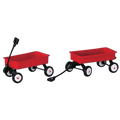 Red Wagons Set Of 2