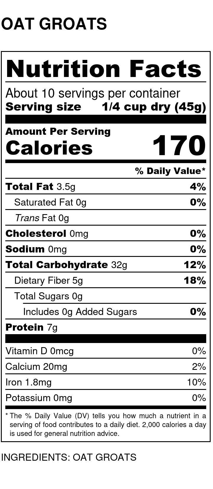 Oat Groats, Whole