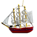 Schooner Red  Boat Ornament
