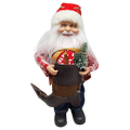 Farmer Santa Figurine Ornament - 9 inches