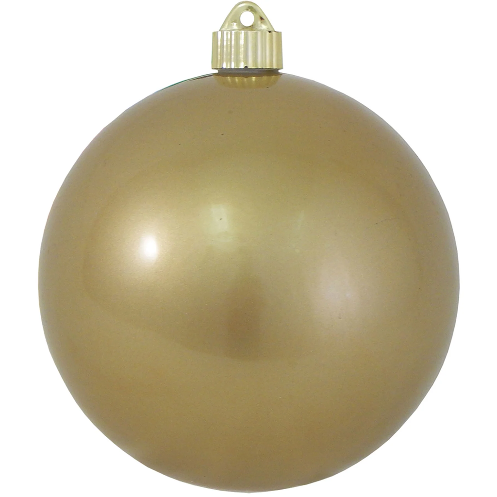 6" (150mm) Commercial Shatterproof Ball Ornament - Candy Gold