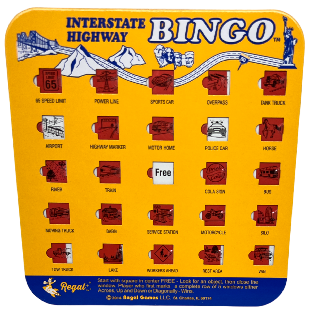 The Original Travel Bingo Game - Orange