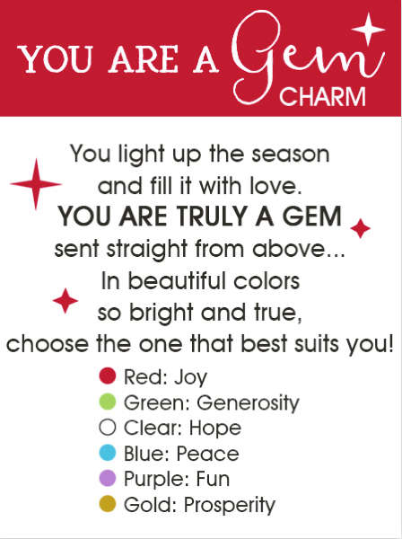 You Are A Gem Charm - Green