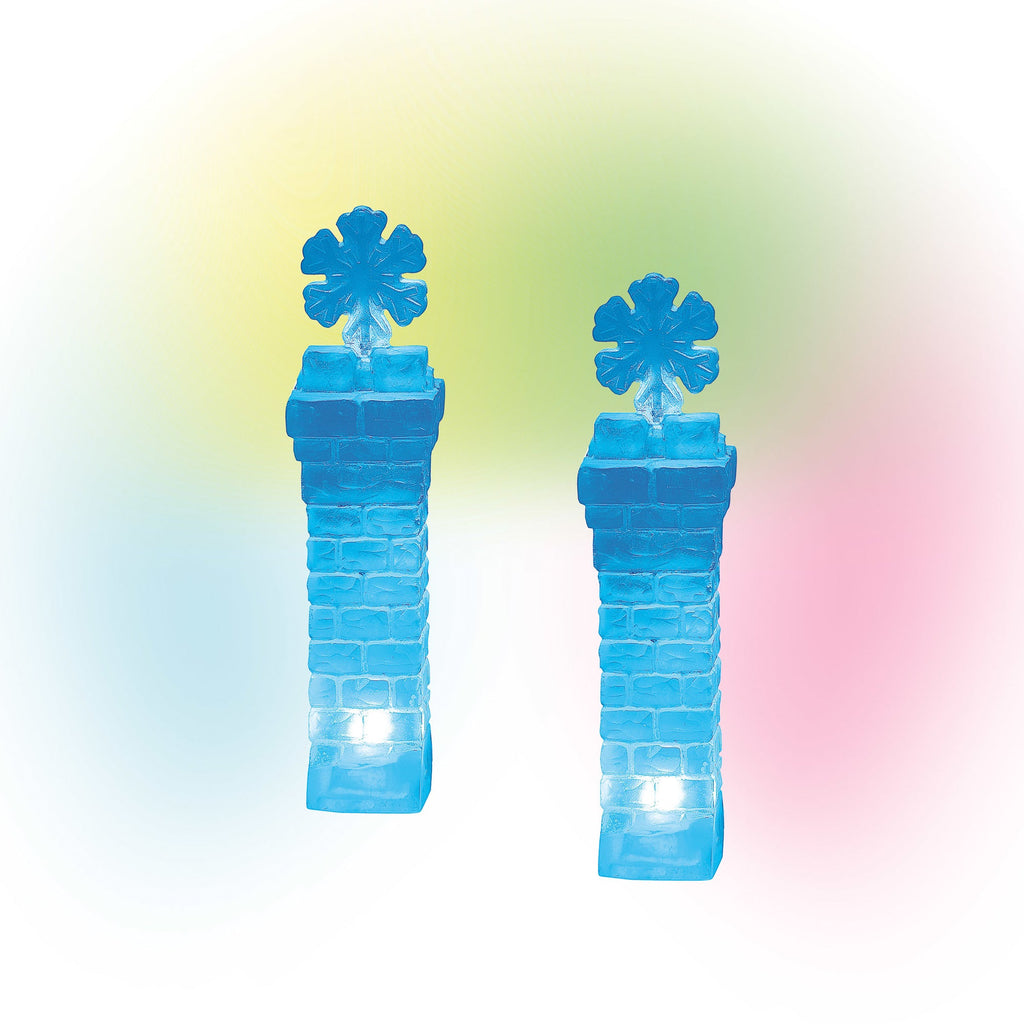Lit Ice Castle Corners