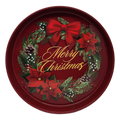 Huge Deep Round 13.5" Tray - Merry Christmas