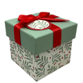 Gift Box Cube for Gift Cards - 3" x 3" - Mistletoe
