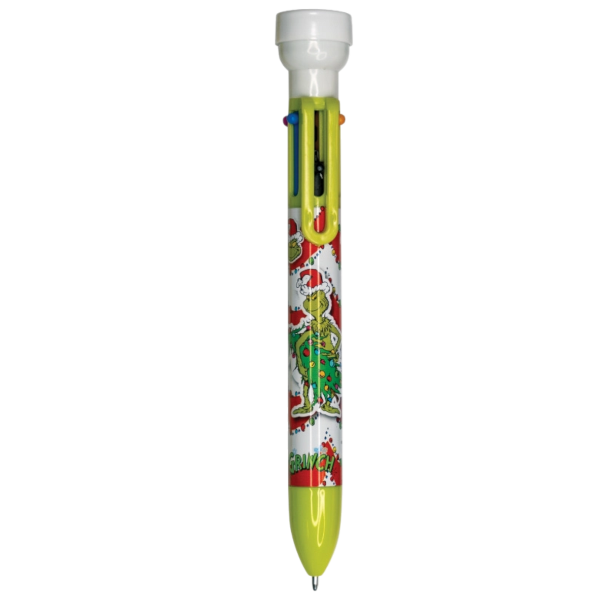 6 Color Pen With Stamper - Grinch