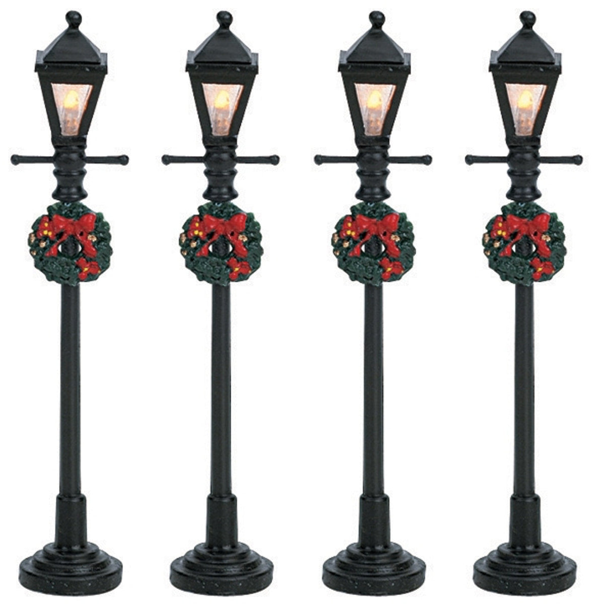 Village Gas Lantern Street Lamp - Set of 4