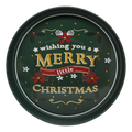 Huge Deep Round 13.5" Tray - Wishing you a Merry Little Christmas