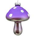 Purple  Glow-In-The-Dark Glass Mushroom Ornament