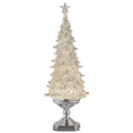 Silver Lighted Glitter Swirl Tree – 20 Inch
