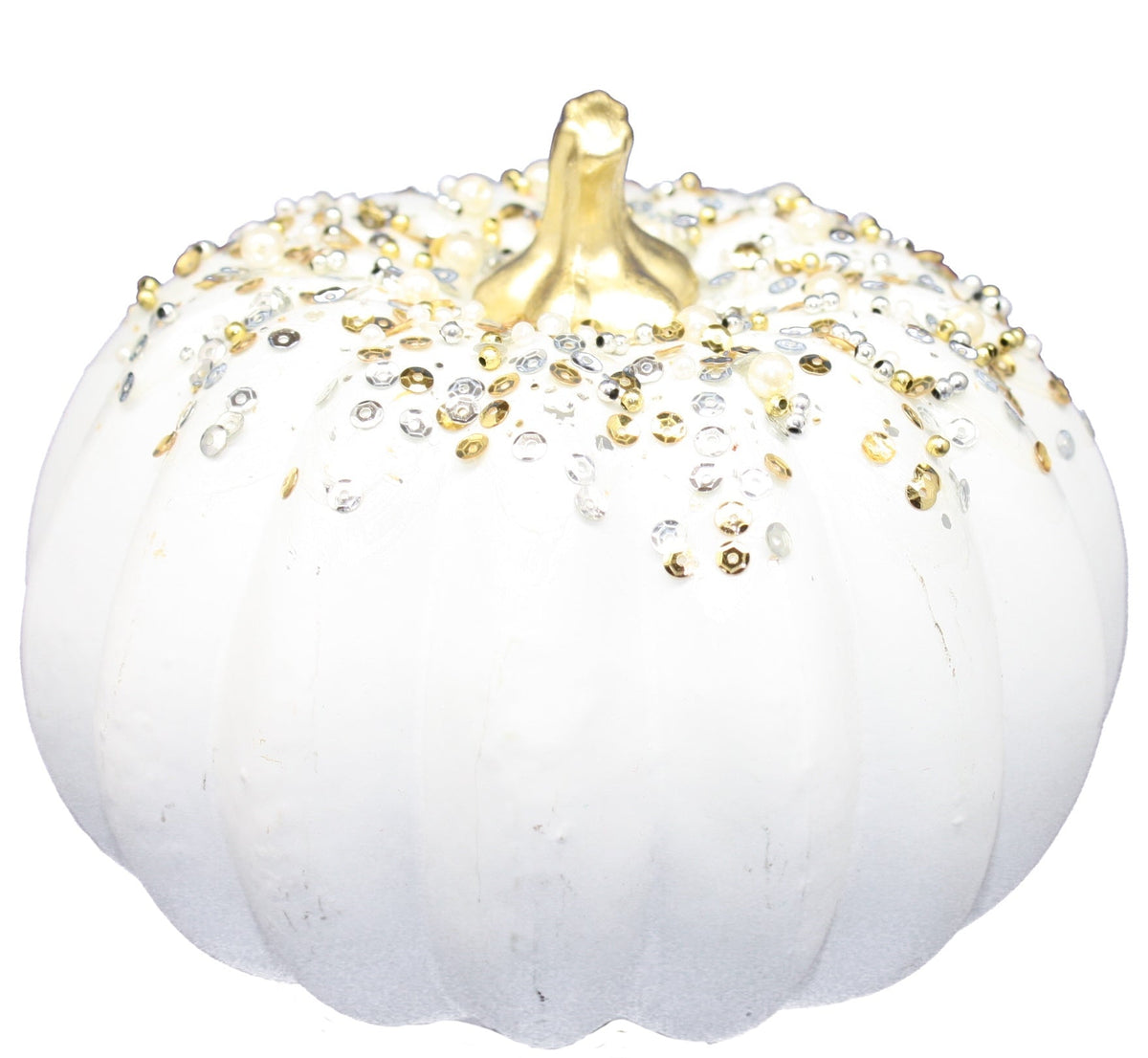 Handblown Glass Harvest Pumpkin with Jewel Accent -
