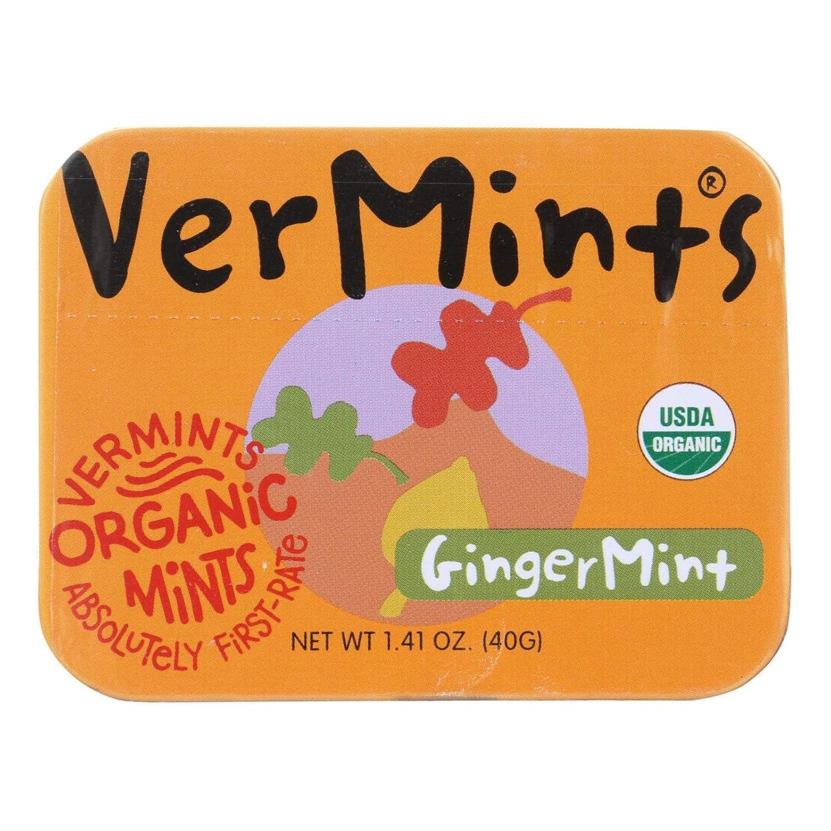 Vermints All Natural Breath Mints 1.41 Ounce - Gingermint