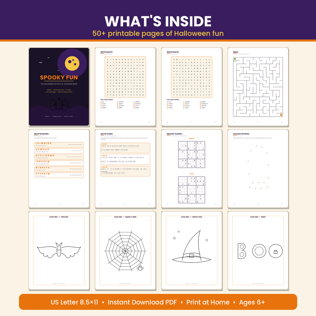 SPOOKY FUN THE HALLOWEEN ACTIVITY & COLORING BOOK